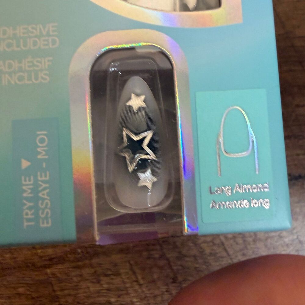 3 boxes Icing vegan 24 faux press-on nails long almond